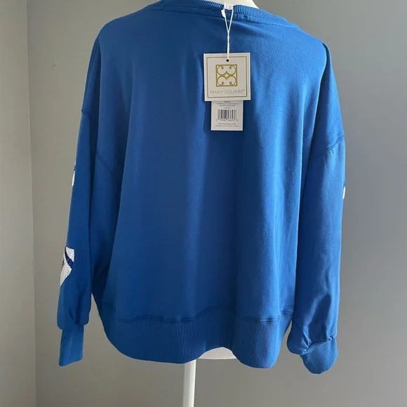 Blue Football Sequined Sweatshirt - Picture 5 of 5